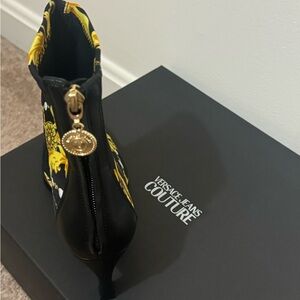 Versace Jeans brand , multicolor heeled boots, size 5.5